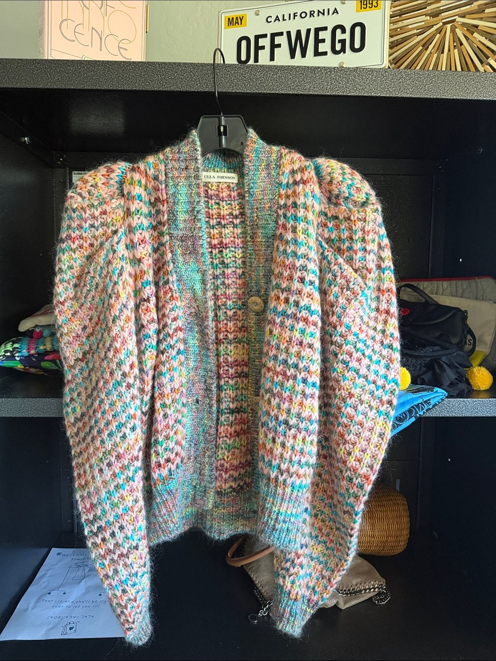 Ulla Johnson Pastel Multicolor Knit Cardigan